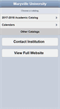 Mobile Screenshot of catalog.maryville.edu