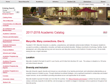 Tablet Screenshot of catalog.maryville.edu