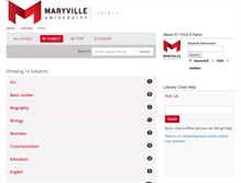Tablet Screenshot of libguides.maryville.edu